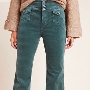 Anthro Piilcro High Rise Boot Cut 28 Green Cord 6